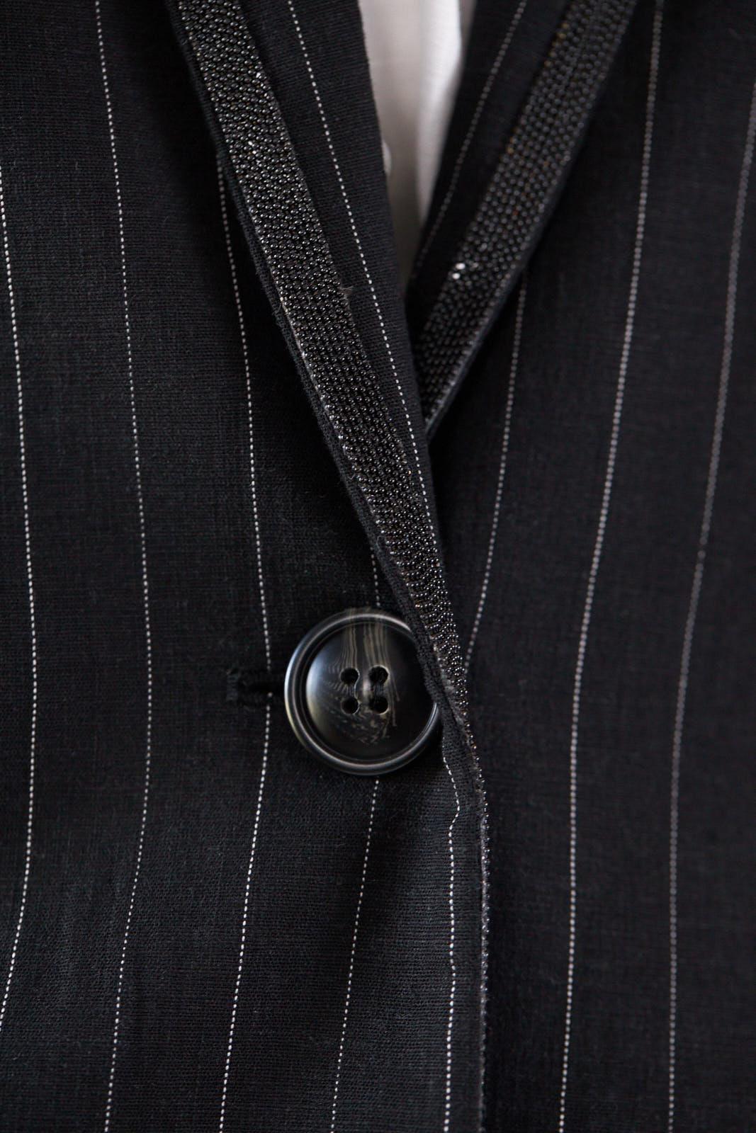 Black Pinstripes Blazer – Pinstripe Blazer, Formal Jacket