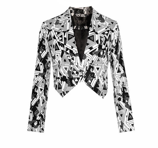 Amour Geometric Blazer –Bold Women's Statement Blazer